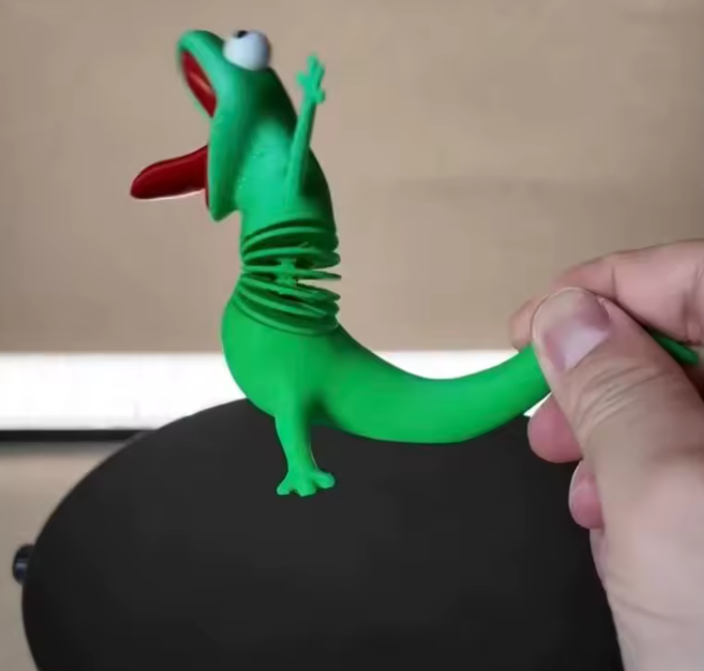 Lagarto antiestrés con muelle bailarín