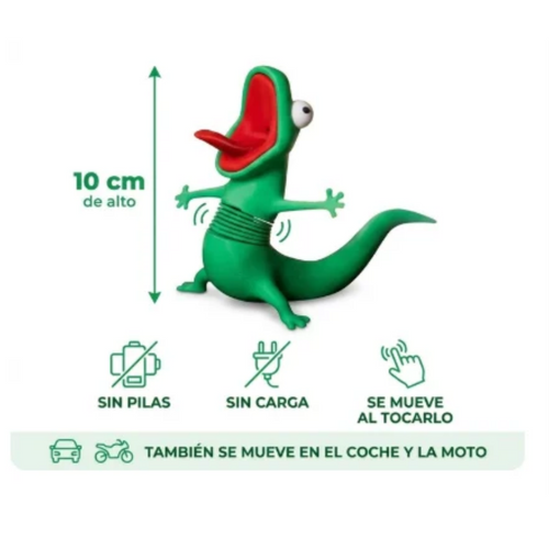 Lagarto antiestrés con muelle bailarín