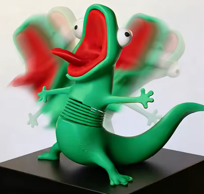Lagarto antiestrés con muelle bailarín