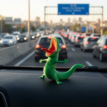 Lagarto antiestrés con muelle bailarín